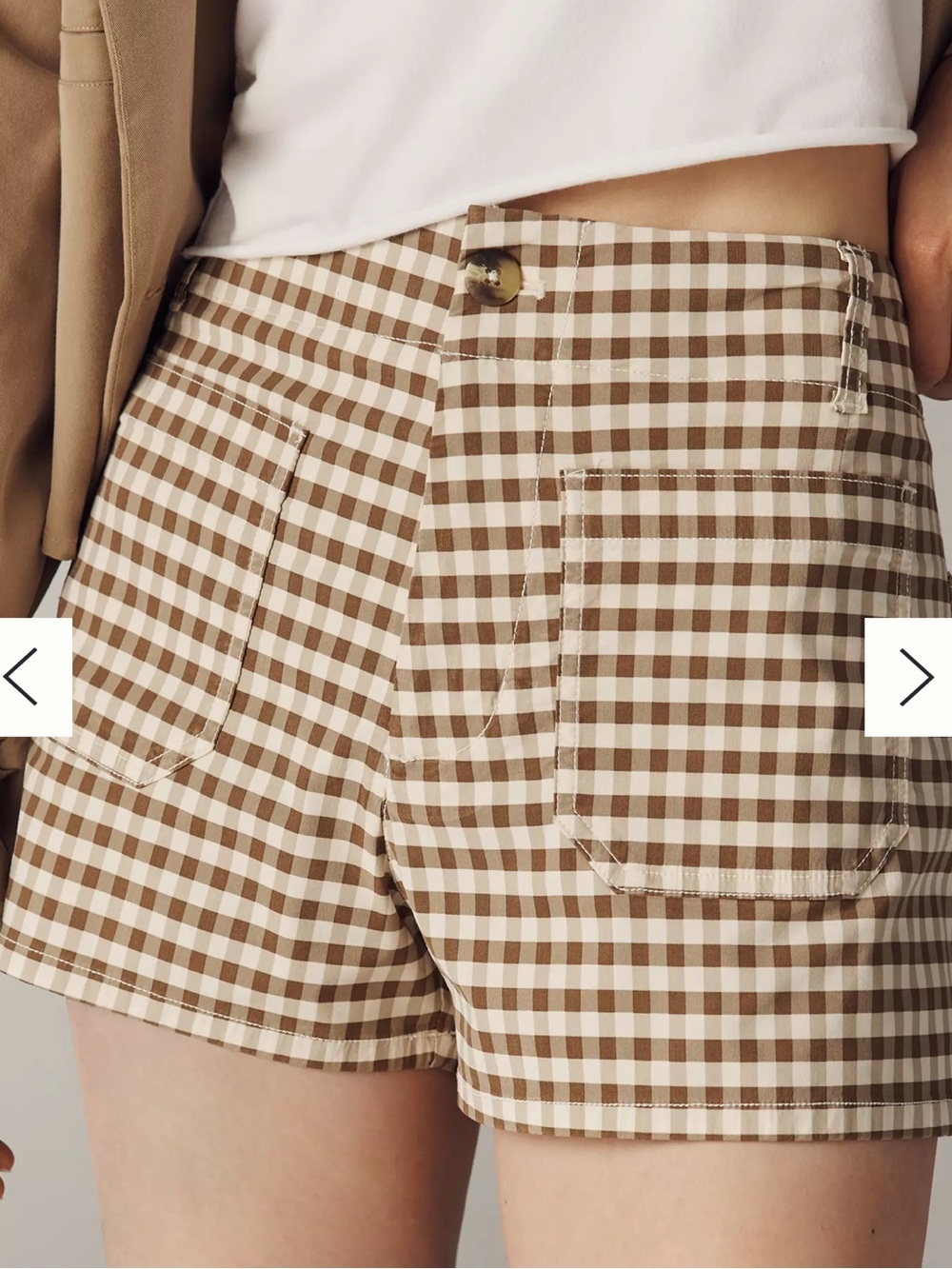 NWT Anthropologie Colette Gingham Shorts - Picture 2 of 4